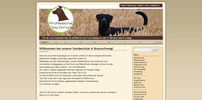 professional dog school.de 768x381